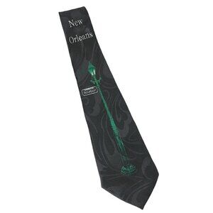 Steven Harris New Orleans Green Lamp Post Necktie